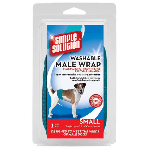 Simple Solution Washable Male Dog Diaper, Absorbent Male Wrap, Small, 1 Pack