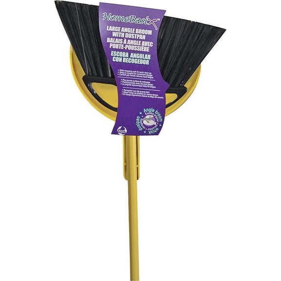 Homebasix Large Angle Broom, 48 in Polypropylene Comfort Grip Handle