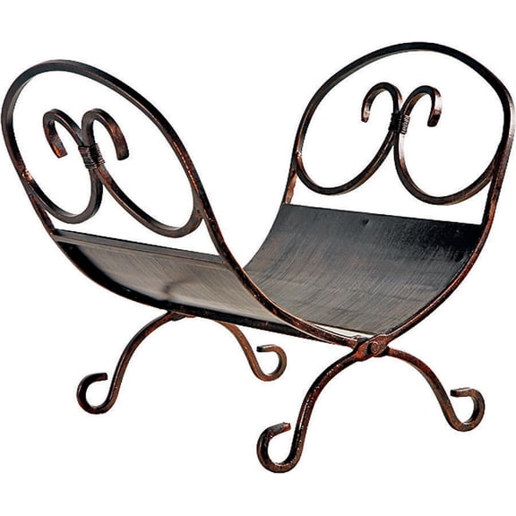 Homebasix CPO90503AC3L Log Rack, 17-1/4 in L x 13-1/4 in W x 14-1/2 in H, Antique Bronze
