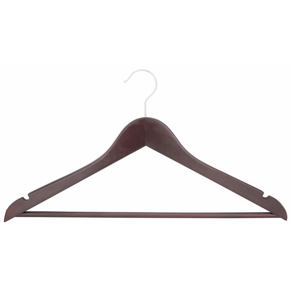 Homebasix HEA00040G Clothes Hanger Set, 44-1/2 in L x 22.7 in W, Wood, Mahogany