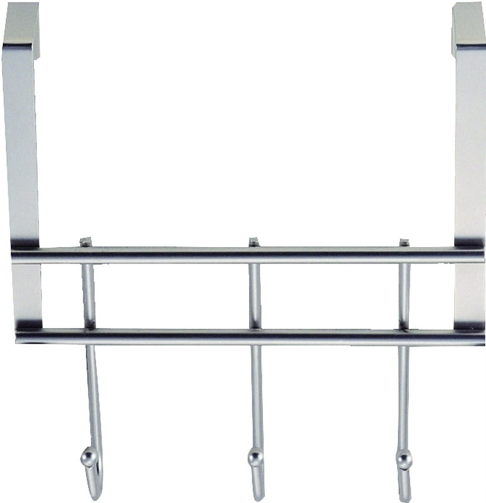 Chrome 3-Hook Hanging Door Garment Organizer