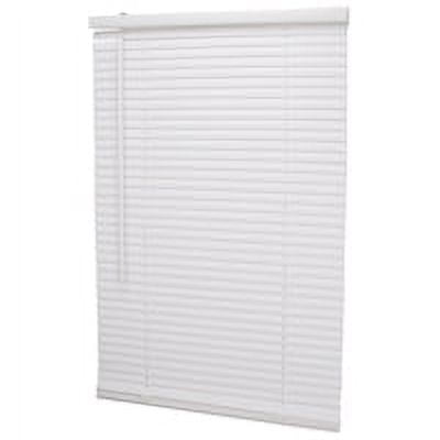 Simple Spaces PVCMB-2A Cordless Mini Blind, 64 in L, 25 in W, Vinyl, White
