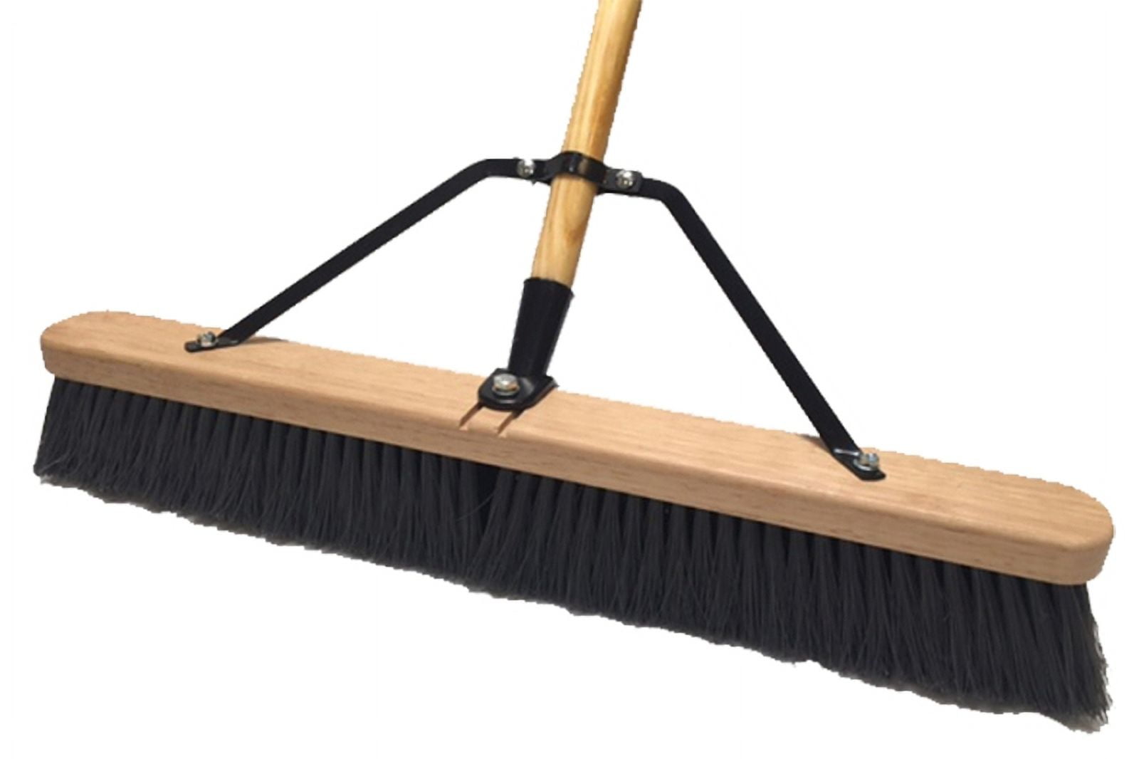 Simple Spaces Push Broom With Brace 24 In Polypropylene