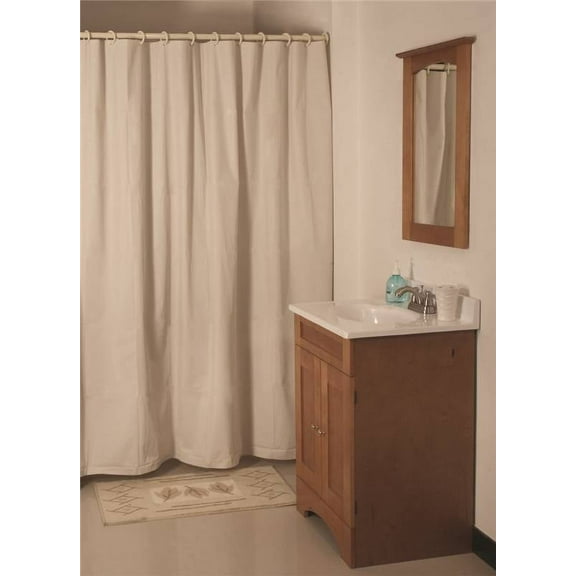 Simple Spaces SD-MCP01-B3L Shower Curtain, Vinyl, Beige, Beige