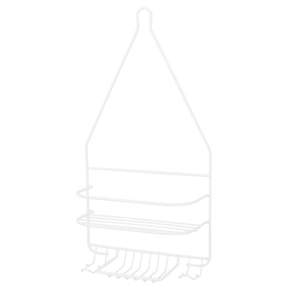 Simple Spaces SS-SC-25-PE-3L Shower Caddy, 2-Shelf, Steel, 10 in OAW, 19 in OAH, 4-1/4 in OAD, 10 lb