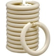 thumbnail image 1 of Simple Spaces Shower Curtain Rings Beige Plastic O Hooks (12 Count), 1 of 2