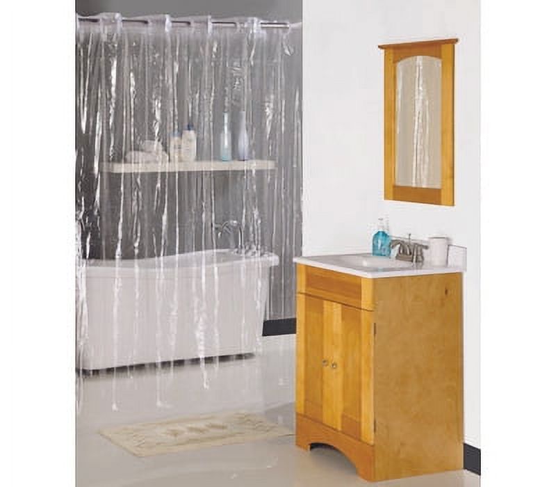 Simple Spaces XG02CL Hookless Shower Curtain, Vinyl