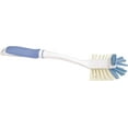thumbnail image 1 of Simple Spaces YB33263L Dishwashing Brush, 9.5 in L Trim, Nylon Bristle, Blue/White Bristle, 2.2 in W Brush, 1 of 3