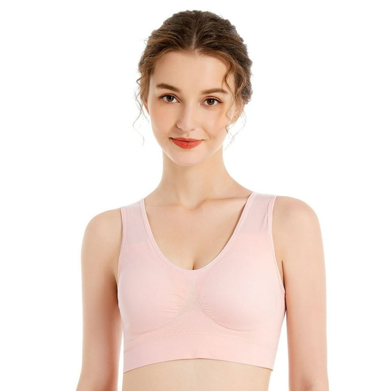 Simple Sports Bra Without Underwire Elastic Skin-Friendly Soft Touch Sports  Bra for Women Yoga Running Fitness
