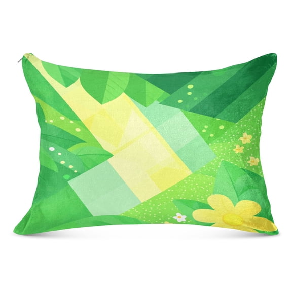 Simple Spring Pathway 20x26" Standard Plush Pillow Case, Zippered Hypoallergenic Bed Pillowcase