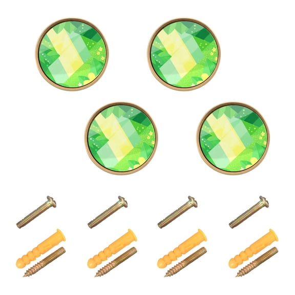 Simple Spring Pathway Cabinet Furniture Knobs Drawer Metal Pulls 1.26in Acrylic Zinc Alloy Dual Screw Set