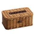 thumbnail image 1 of Simple Square Rattan Knitting Woven Tissue Box for Living Room, 1 of 8