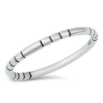 Simple Stacking Vintage Ring .925 Sterling Silver Band Jewelry Female Male Unisex Size 6