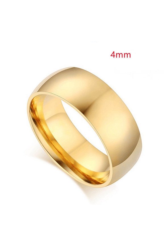 Unisex Stainless Steel Rings for Couples Simple U Shaped Geometry Design for Wedding Birthday Celebration or Promotion