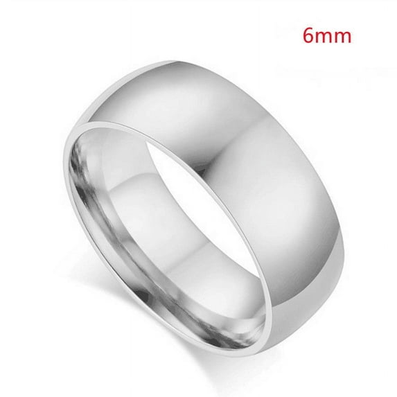 Unisex Stainless Steel Rings for Couples Simple U Shaped Geometry Design for Wedding Birthday Celebration or Promotion