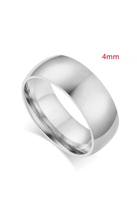 Unisex Stainless Steel Rings for Couples Simple U Shaped Geometry Design for Wedding Birthday Celebration or Promotion