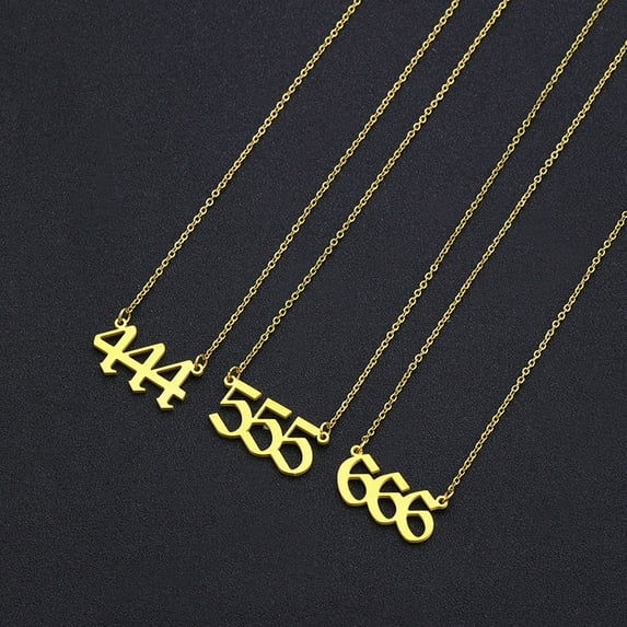 Simple Stainless Steel Geometric Digital Necklace