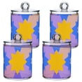 thumbnail image 1 of Simple Stars Pattern Translucent Plastic Cans Storage Canisters with Lid Set of 4, 1 of 7