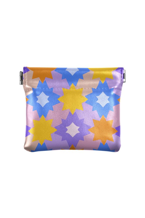 Simple Stars Pattern Women's Coin Purses Change Pouches Wallets Makeup Bags Portable Jewelry Bags Cosmetic Accessories