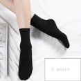 thumbnail image 1 of [Simple Stockings] 5 Pairs Simple Solid Color Stockings | Comfortable & Breathable for Spring, Summer, and Autumn - Women's Stockings and Socks, 1 of 11