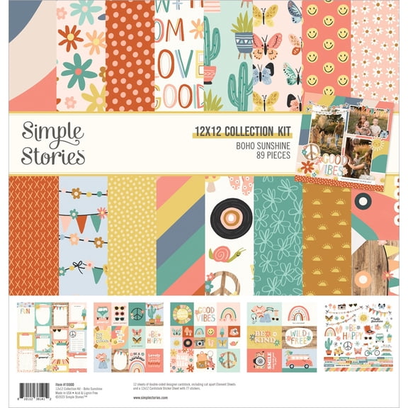 Simple Stories Collection Kit 12"X12"-Boho Sunshine