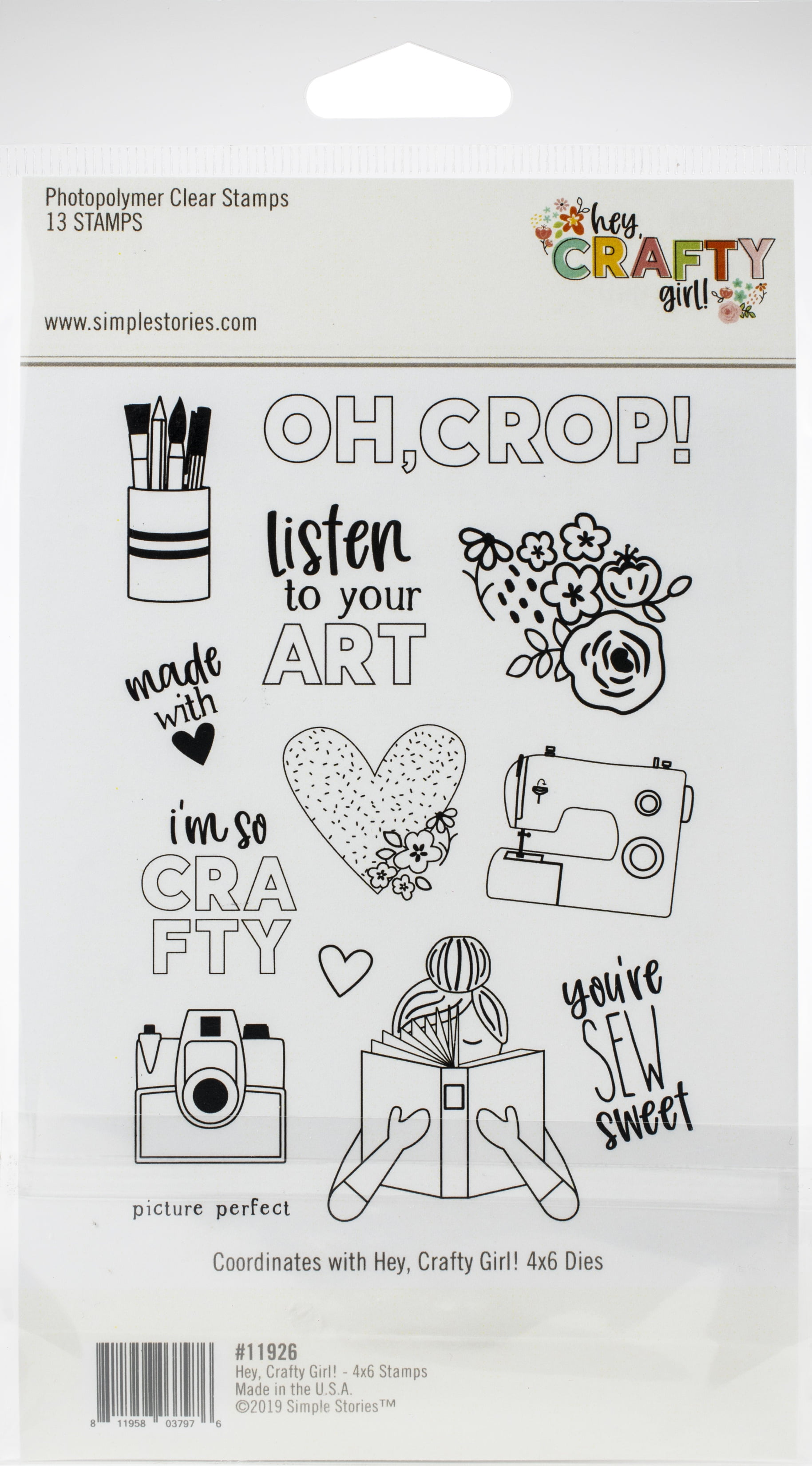 Crafters Gonna Craft 4x6 Clear Stamp Set
