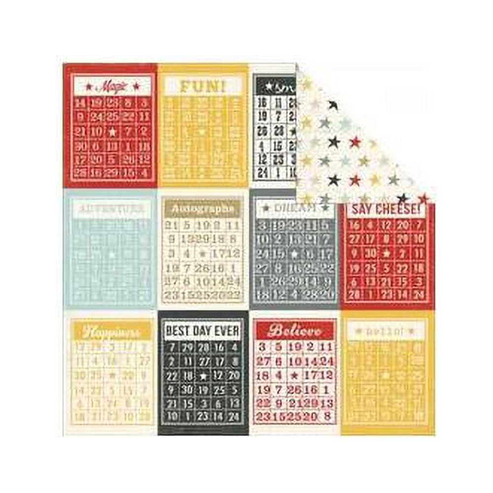 Simple Stories Say Cheese Collection 12 x 12 Double Sided Paper Bingo Cards