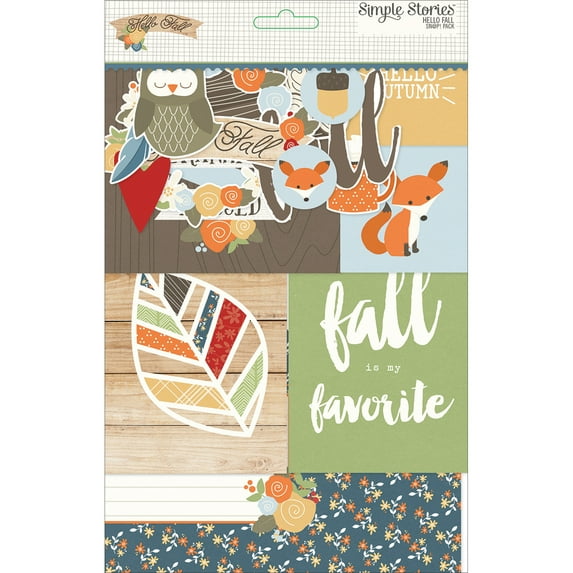 Simple Stories Sn Ap! Card Pack 122 Pkg Hello Fall