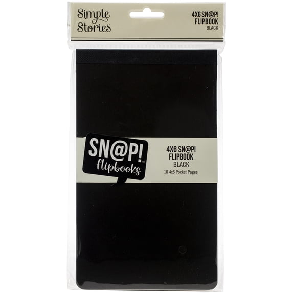 Simple Stories Sn@p! Flipbook 4"X6"-Black