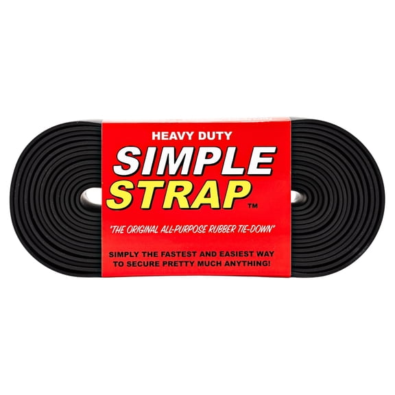 Simple Strap SS-2 20' X 3mm X 40mm Black Heavy Duty Rubber Tie Down Strap