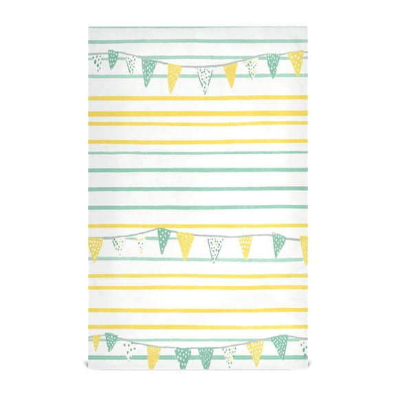 Simple Striped Pattern Decorative Waffle Towel Kitchen Dishcloth 28x18in Multi-Use Tea Towel