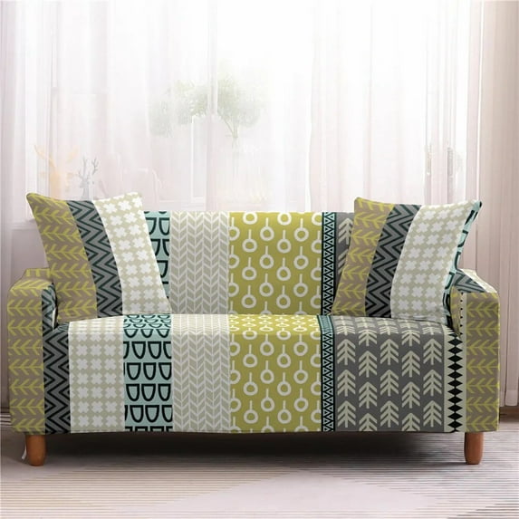 Simple Striped Sofa Cover Elastic Alllusive Comfortable Dustproof Wrinkle Resistant and Versatile for Multiple People Sofa