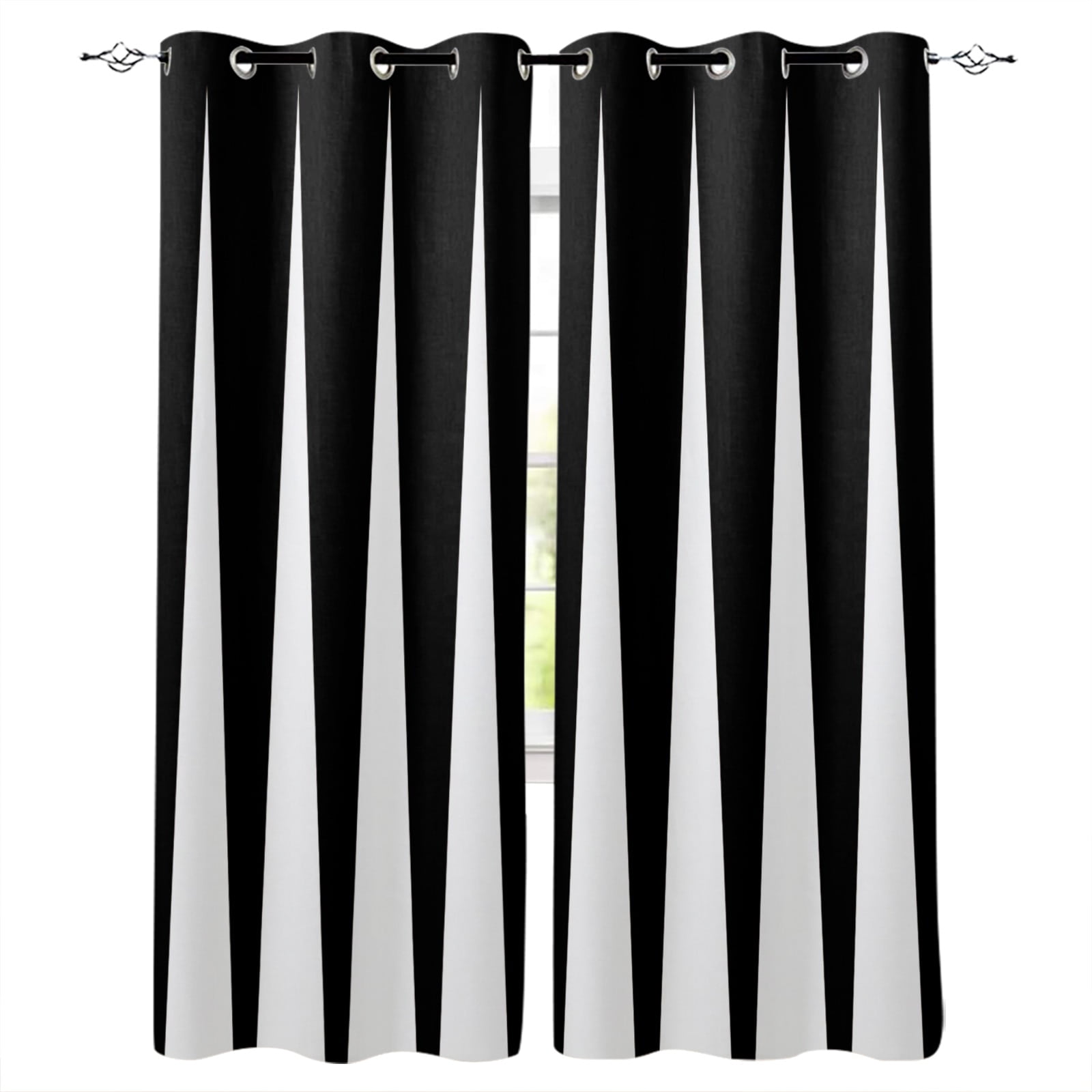 simple-stripes-black-and-white-window-curtains-for-living-room-bedroom