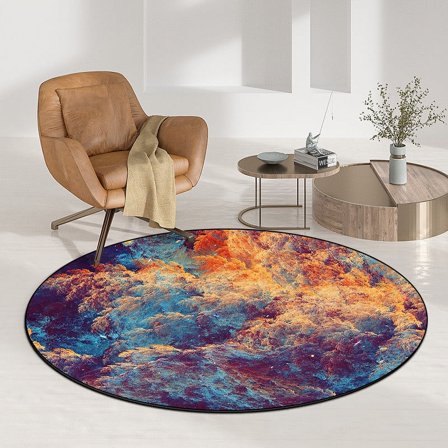 Simple Style Computer Chair Floor Mats Diatomite Round Non-slip Rugs Desk Carpets Household Stain-resistant Stool Footrests Mat