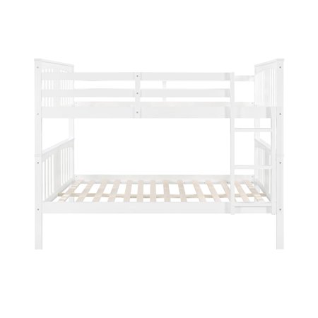 Simple Style Full over Full Bunk Bed with Ladder
