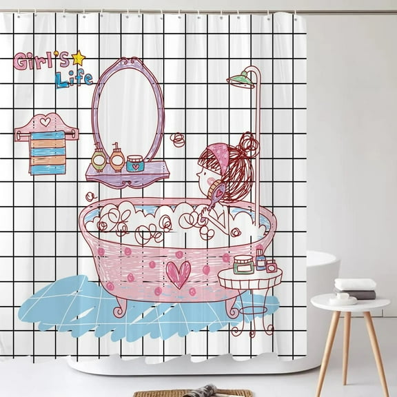 Simple Style Sexy Woman Shower Curtain Girl Printed Waterproof Polyester Fabric Bathroom Curtain Washable Cortinas Home Decor