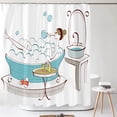 thumbnail image 1 of Simple Style Sexy Woman Shower Curtain Girl Printed Waterproof Polyester Fabric Bathroom Curtain Washable Cortinas Home Decor, 1 of 5