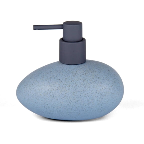 Simple Style Small Liquid Soap Dispenser with Pump, Fun Egg Shaped Ceramic, Cute Hand Soap Dispenser for Bathroom and Kitchen Sink, Essentials for Decoration and Accessories (Blue)