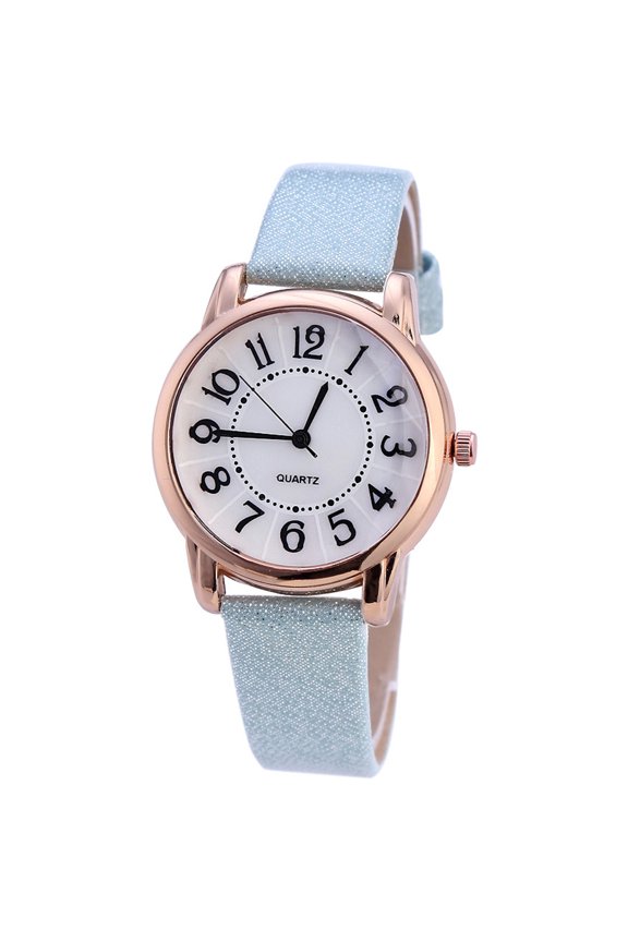 Simple Style White Back Multi-Colour Selectable Watches Ladies Digital Quartz Watches Imitation Leather Watches