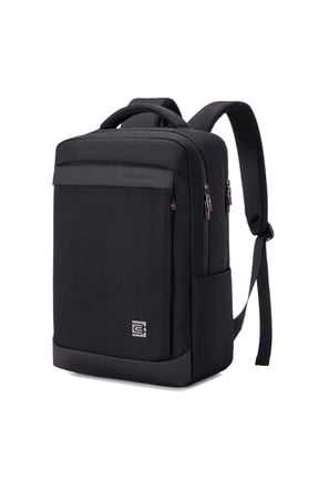 15.6 Inch Laptop Water Resistant Lightweight Anti-Theft Multi-Functional Pockets Oxford Cloth Business Commuter Travel Backpack, Black