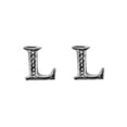 thumbnail image 1 of Simple & Stylish Sterling Silver Letter "L" Stud Earrings, 1 of 5