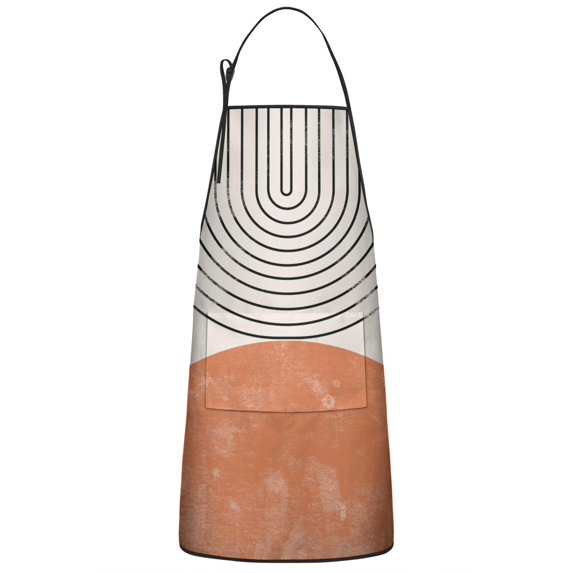 Simple Sun Sunset Bib Apron with Pocket Chef Aprons Waterproof Bib Apron for Birthday Gifts for Dad Step Cooking Aprons for Kitchen Cool BBQ Grilling