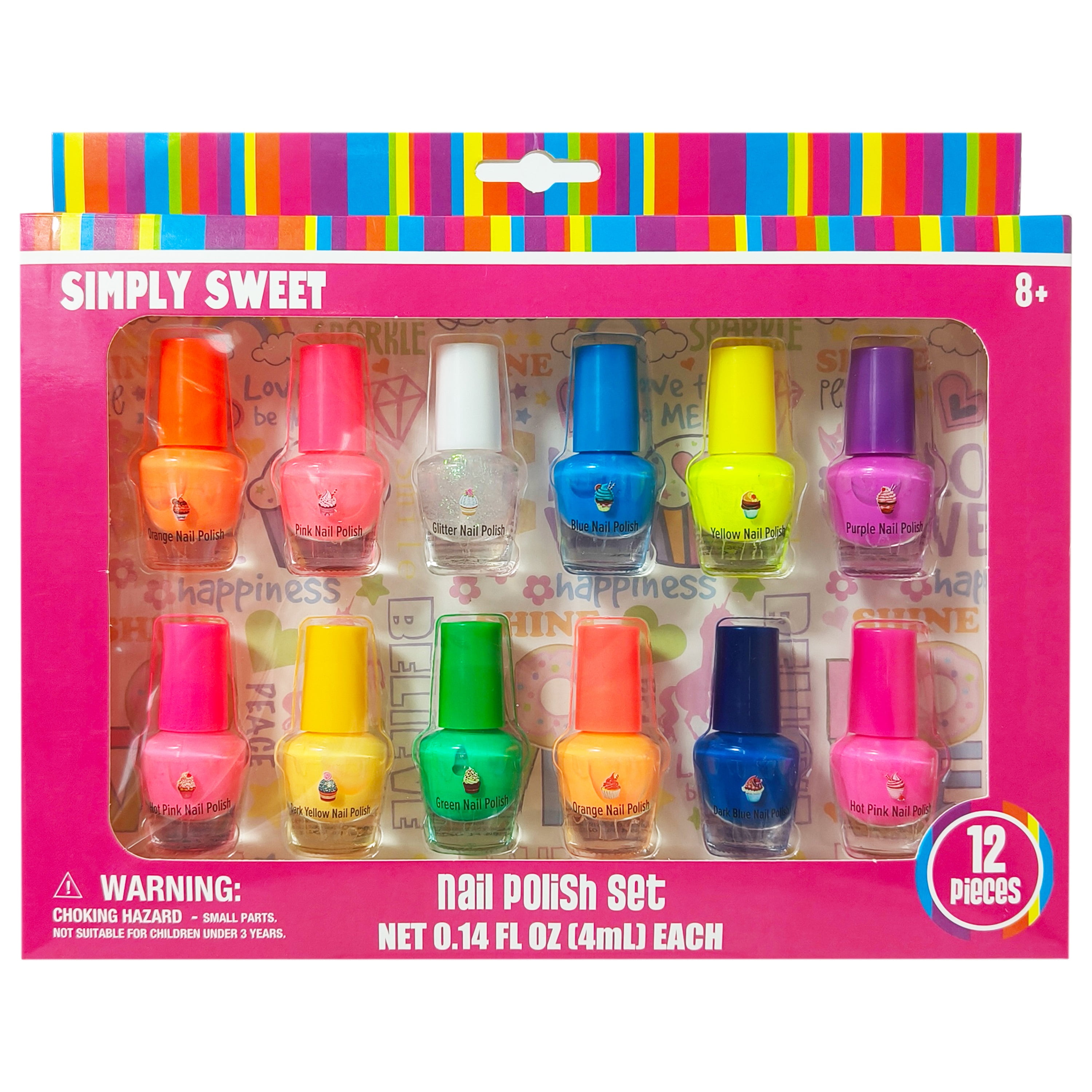 Simple Sweet Nail Polish Set, 12 Pieces, Simply Party - Walmart.com