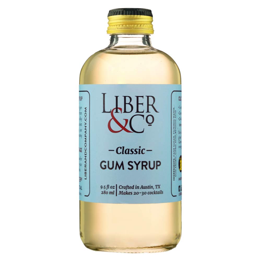 Simple Syrup, Classic Gum Syrup (9.5 oz) Made with Cane Sugar and Gum