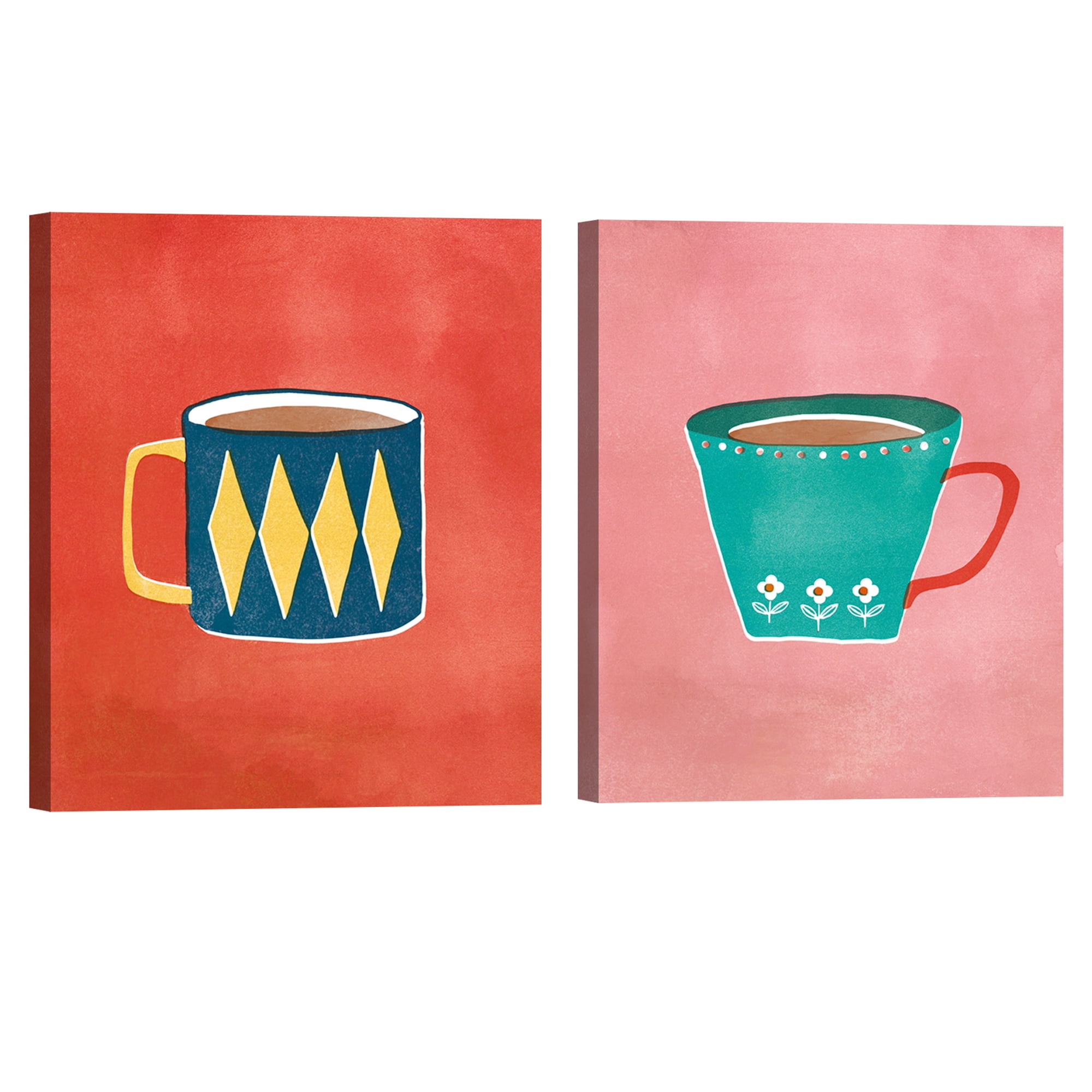 Simple Things Coffee & Tea by Clara Wells Set of 2 Canvas Art Prints
