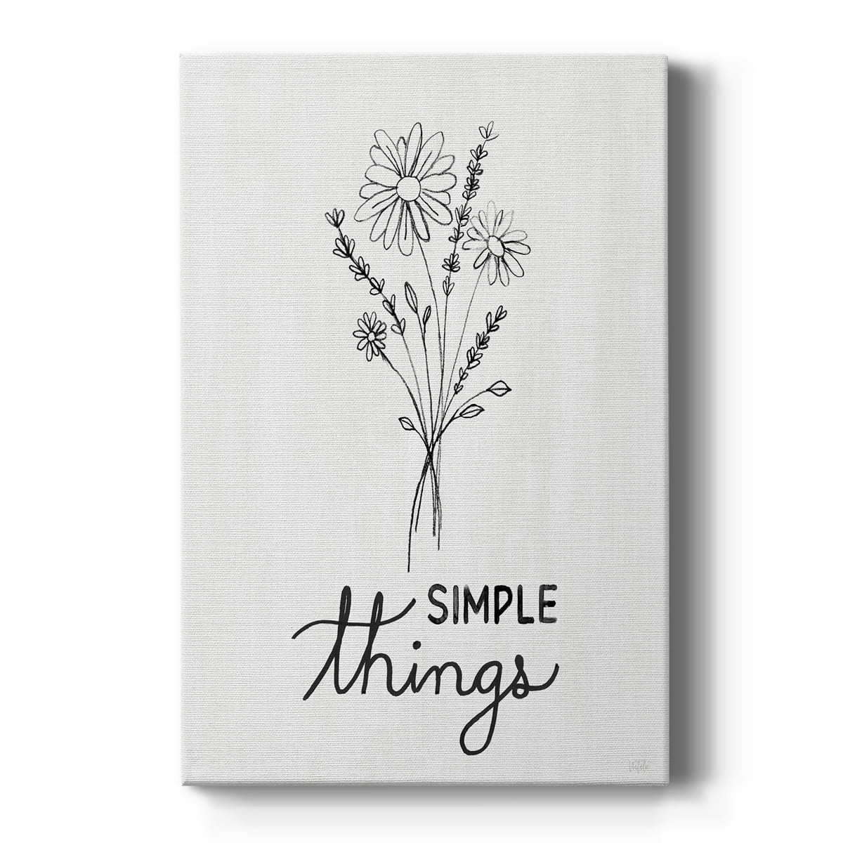 Simple Things Sketch Premium Gallery Wrapped Canvas - Ready to Hang