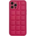 thumbnail image 1 of Simple Three-Dimensional  Phone case, Lens All-Inclusive, Cream Color, TPU Material, Anti-Drop wear-Resistant, for iPhone 15 14 13 12 11 Pro Max Phone case (Rose Red,iPhone 12 Pro), 1 of 8