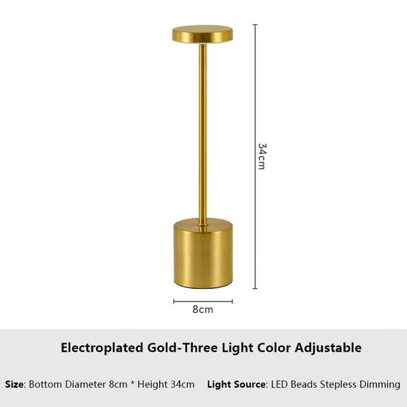 Simple Touch Sensor LED Table Lamp Rechargeable Desk Lamp 3Colors Adjustable Bedside Creative Ambient Light Bar Room Decor Light
