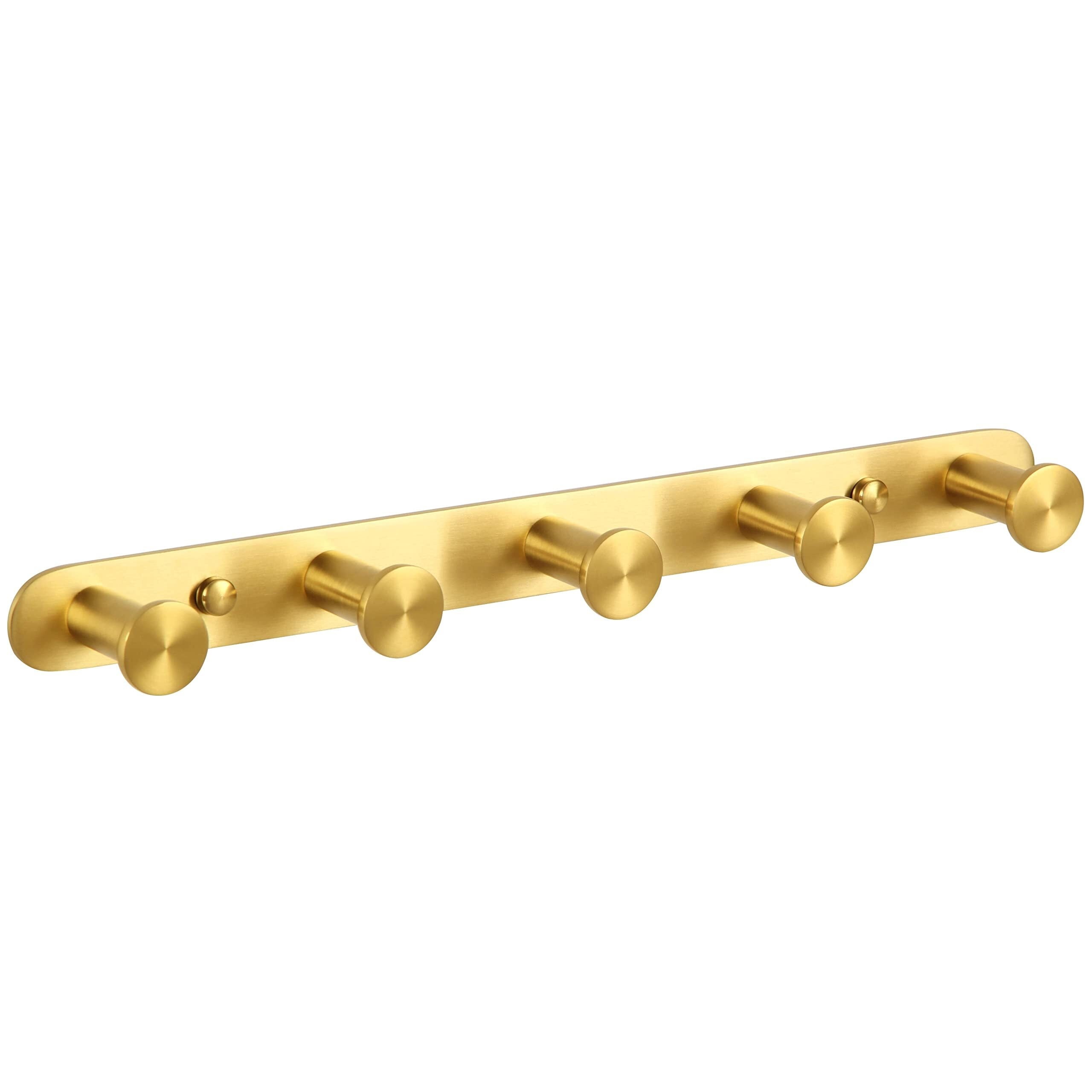 Brushed Gold Stainless Steel Wall Mounted Towel Hook Rack