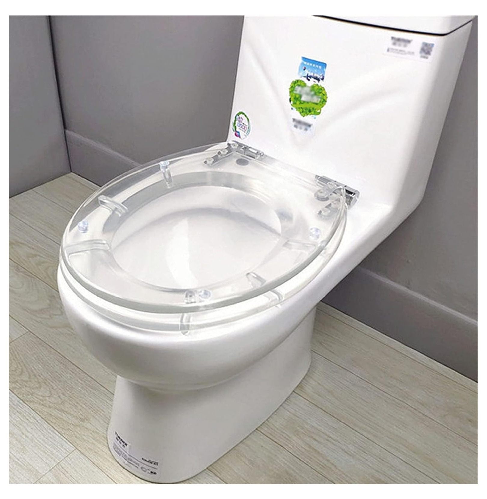 Simple Transparent Elongated Toilet Seat,Resin Toilet Seats for